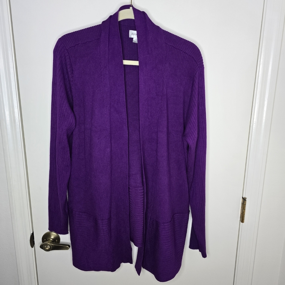Avenue Rich Purple Women's Open Cardigan 18/20